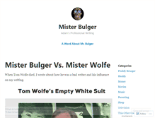 Tablet Screenshot of misterbulger.com